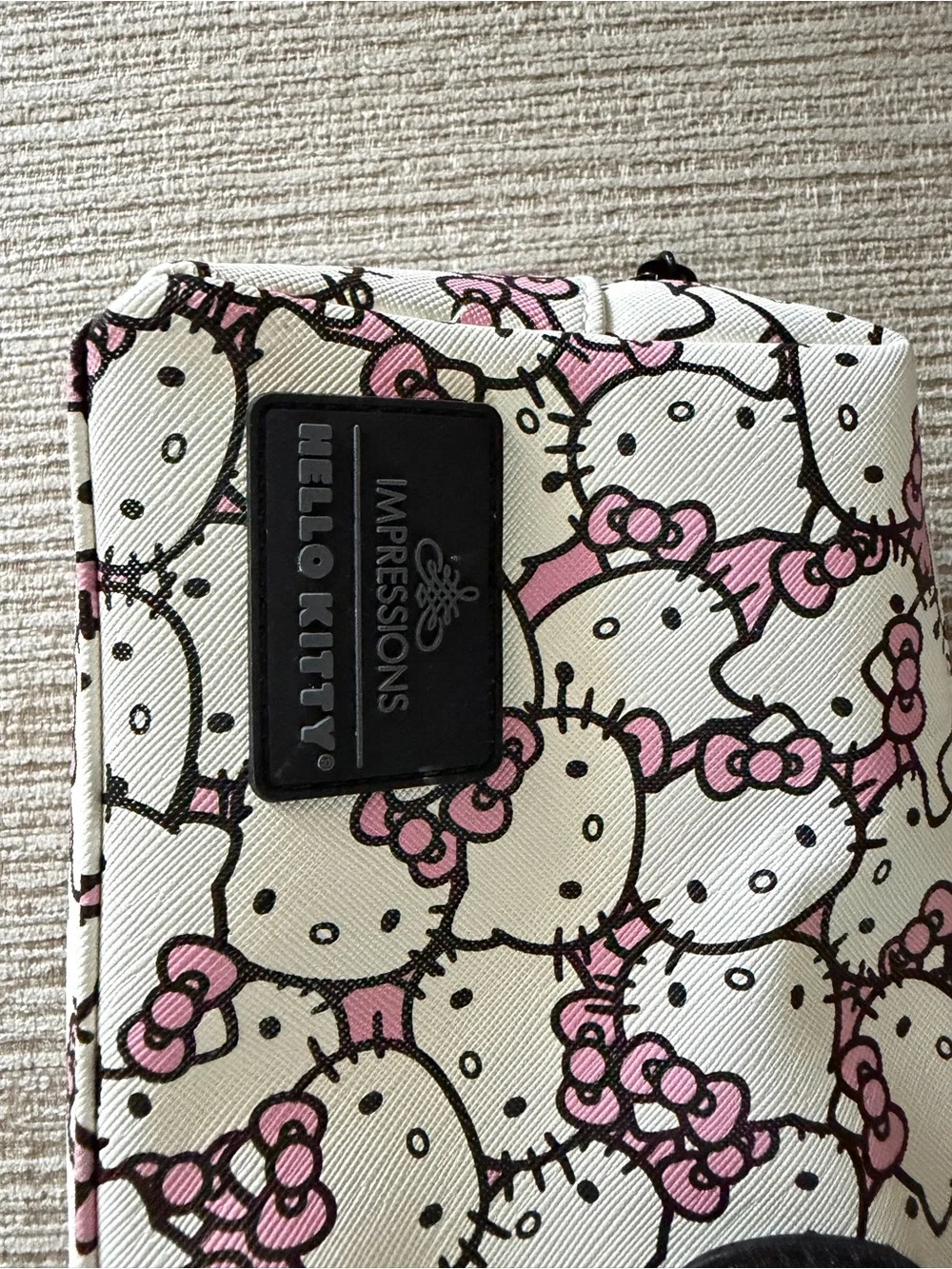 Hello Kitty Pink Bow Pattern Impressions Makeup Cosmetic Bag